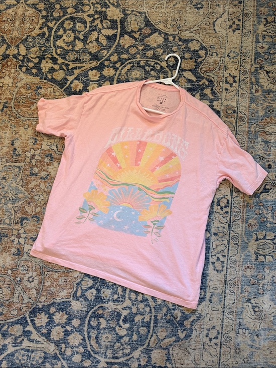 Billabong Tops - Billabong Pink Graphic Sunset Tee
